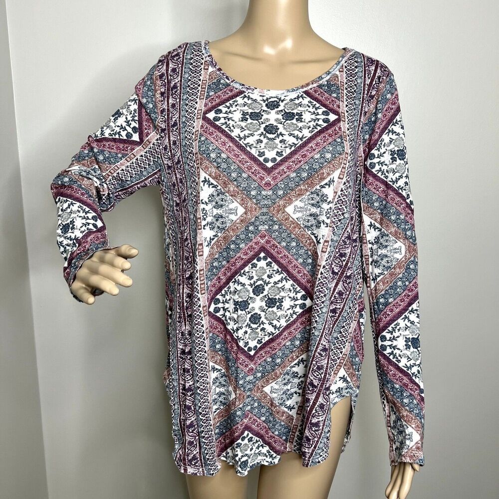 Lucky Brand Tapestry Print Tunic Top